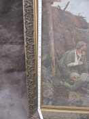 Репродукция картины с рамой.