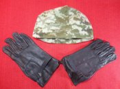 Лот №67 Шапка,кожаные перчатки   (С 1й гривны)
