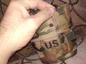 Фляга пластиковая с подстаканником-кружкой под флягу алюминий с чехлом Мультикам (Multicam). Новая