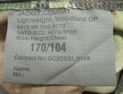 Китель №3: Jacket Combat Lightweight Woodland DP, 170/104, б/у, армия ВС Великобритании