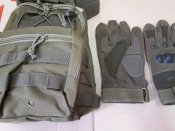 Лот однолямочный рюкзак сумка + перчатки олива XL