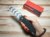 Складной нож от компании Kershaw. Модель Blur Tanto Tiger Striped (1670TTS) CTS-BDZ1. Оригинал