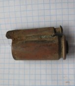 Окопная зажигалка из крупнокалиберной гильзы .