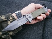 Нож складной. Германия G10-handle FoxOutdoor, тёмно-зелёный.