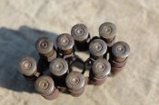 Фрагмент пулеметной ленты с патроном 7.62 на 54 -1925года