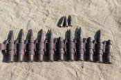 Фрагмент пулеметной ленты с патроном 7.62 на 54 -1925года