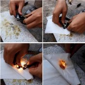 Браслет выживания паракорд ( 4 в 1). Черный. Блиц.