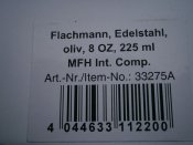 Фляга карманная 8 унций ( 225 мл ) оливковая, Германия Макс Фукс