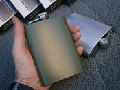 Фляга карманная 8 унций ( 225 мл ) оливковая, Германия Макс Фукс