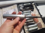 Магазины, запчасти МР654к, документы, коробка, ремкомплекты, пули и балончики
