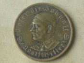 Настольная медаль " За нами будущее ! 1933г. А.Гитлер". Германия.
