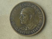 Настольная медаль " За нами будущее ! 1933г. А.Гитлер". Германия.