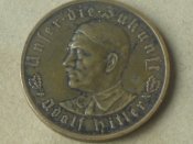 Настольная медаль " За нами будущее ! 1933г. А.Гитлер". Германия.