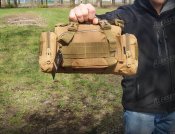 Тактическая поясная сумка с ремнем на плечо, Койот