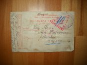 Карточка военнопленного.1915 год.