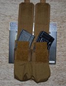 Сдвоенный подсумок под АК или AR/M4 с системой SlickStick от компании 5.11 цвет flat dark earth