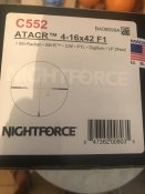 Прицел Nightforce ATACR 4-16x42 F1 ZeroH 0.1Mil сетка Mil-R с подсветкой
