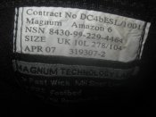 Берцы армия Великобритания летние облегченные чёрные (пустынка) Magnum Amazon 6 р.10L (лот №49)