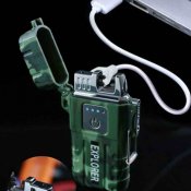 Зажигалка-разжигалка mod. explorer плазменная с usb (двойная дуга). Блиц.