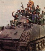 PVA's soldier with steel helmet on the M113- Cambodia 1978.jpg