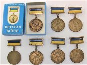 Знак Ветеран війни Учасник війни Учасник бойових дій 7 шт.