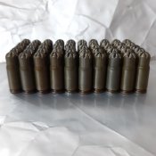 Холостые патроны (20 шт.) 7.62×25. (ППШ, ППС, тт, МР-38/40, Люгер).
