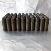 Холостые патроны (20 шт.) 7.62×25. (ППШ, ППС, тт, МР-38/40, Люгер).