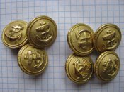 Пуговицы с якорем 25мм. Assmann Söhne – Feuervergoldet