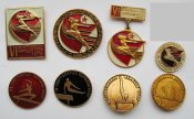 VI спартакиада народов СССР = 1975 г. = спортивная гимнастика = 8 значков