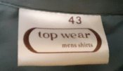 Рубашка армейская Top wear, ворот 43, склад, армия ВС Швейцарии