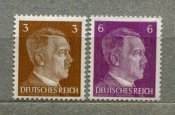 Почтовые марки, рейх (2 шт). Гитлер