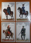 Униформа Российского Императорского войска 1812 г. Цветные глянцевые открытки. 30 шт.