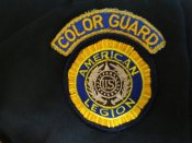 Рубашка - китель США Color Guard American Legion. оригинал, короткий рукав, черная.