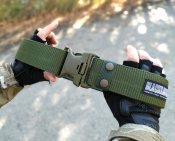 Тактический брючной ремень с фиксатором Blackhawk tactical (олива)