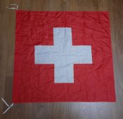 Флаг Швейцарии Switzerland, однослойный, склад, размер 88 х 93 см