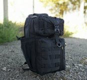 Тактический (военный) однолямочный рюкзак на 16 литров с системой M.O.L.L.E (черный)