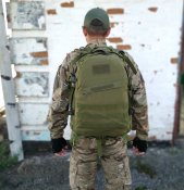 Тактический городской рюкзак с системой M.O.L.L.E (олива)