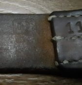 Ремень брючный, кожа, размер 108 х 3,2 см, 60-е годы, б/у, армия ВС Швейцарии