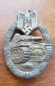 Знак за танковую атаку в бронзе. Хорошее состояние