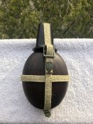 Фляга общевойсковая,wh,в бакелито-деревянном шпоне,якобы для жарких климатов.