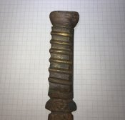 Нож для писем окопное творчество из пояска крупнокалиберного снаряда