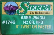 Куля Sierra HPBT MatchKing кал. 6,5 мм маса 9,2 г/142 гр (100 шт)