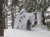 Зимний набор : маскхалат пончо (Бундес) зимний + напульсники + маска зимняя