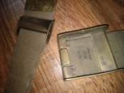 Ремень поясной олива текстиль с метал.пряжкой Bundes. Бундесвер, 108см. (лот №30)