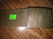 Ремень поясной олива текстиль с метал.пряжкой Bundes. Бундесвер, 112см. (лот №34)