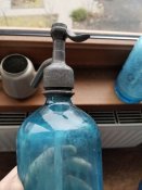 Антуражные сифоны в голубом стекле на ПМВ-ВМВ