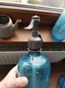 Антуражные сифоны в голубом стекле на ПМВ-ВМВ