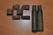 Гильзы ВЯ-23 со звеньями.
