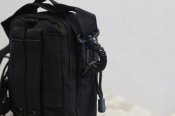 Тактическая универсальная сумка - подсумок с ремнём Mini warrior с системой M.O.L.L.E (Черная)