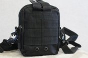 Тактическая универсальная сумка - подсумок с ремнём Mini warrior с системой M.O.L.L.E (Черная)